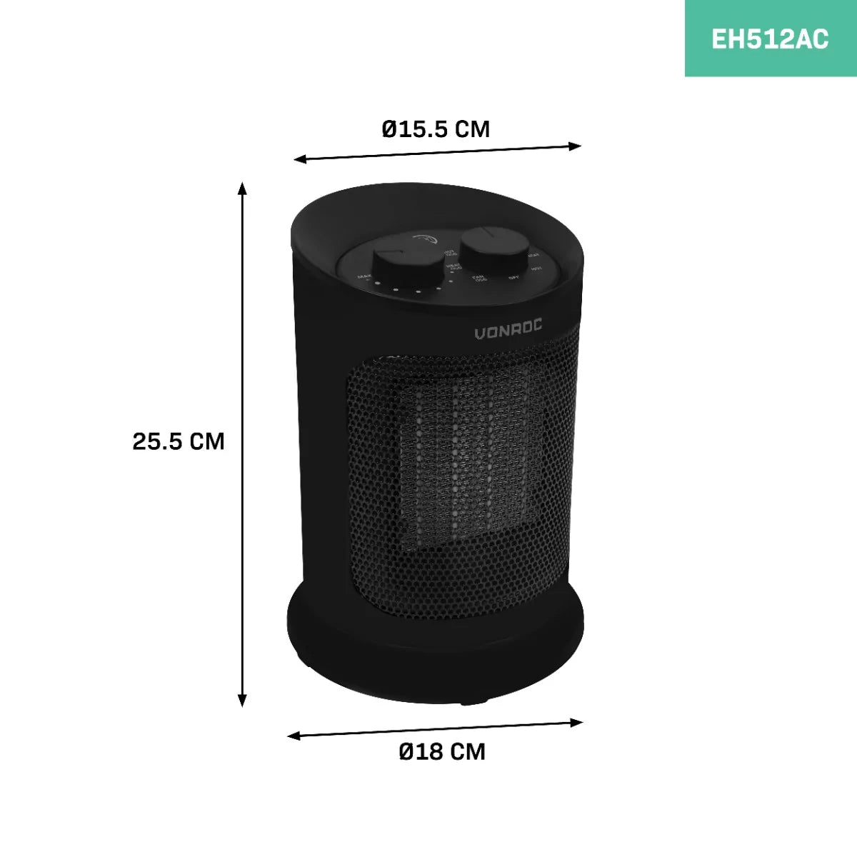 Electric fan heater, swivel function